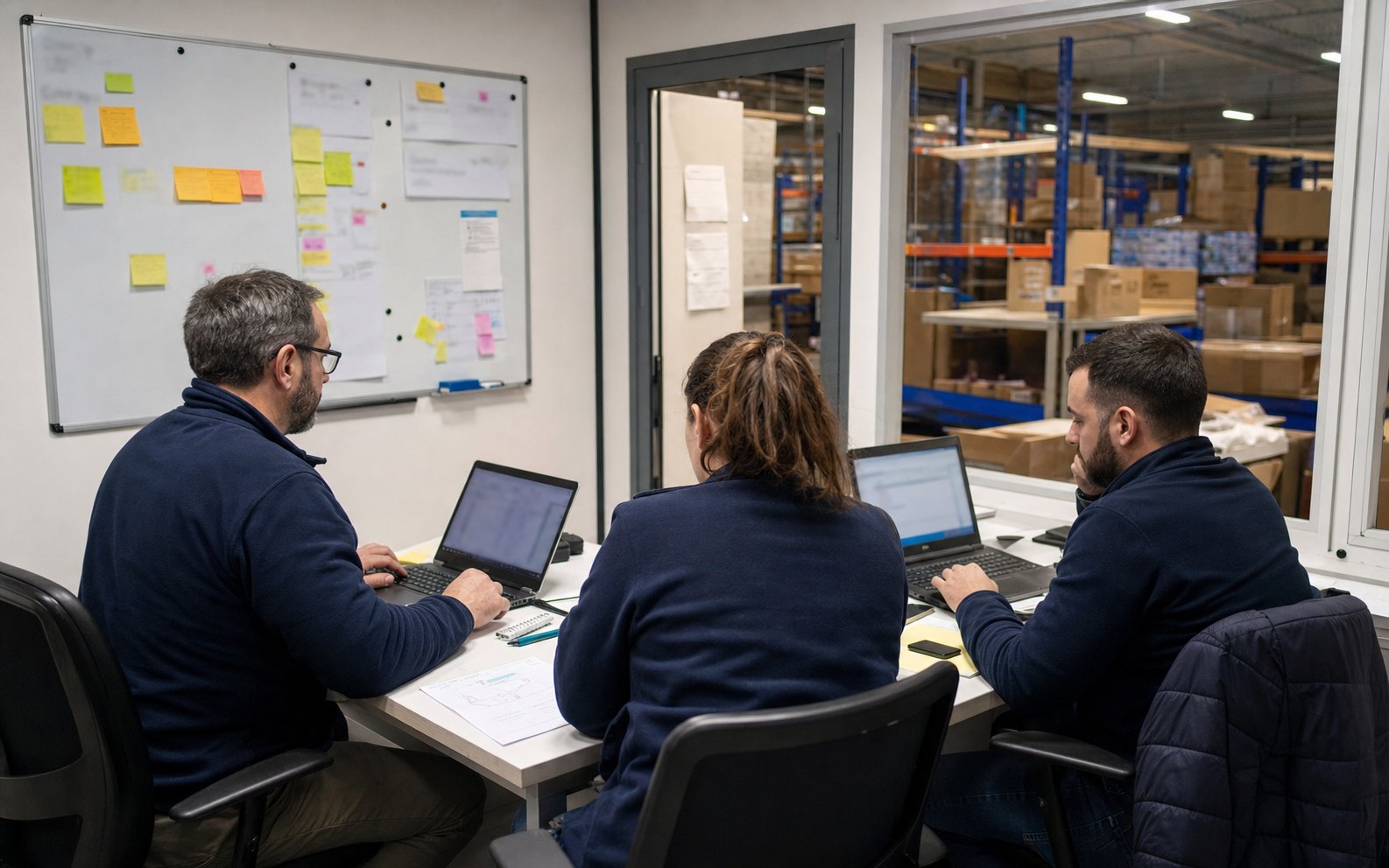 War room operativo post go-live con datos, usuarios y procesos